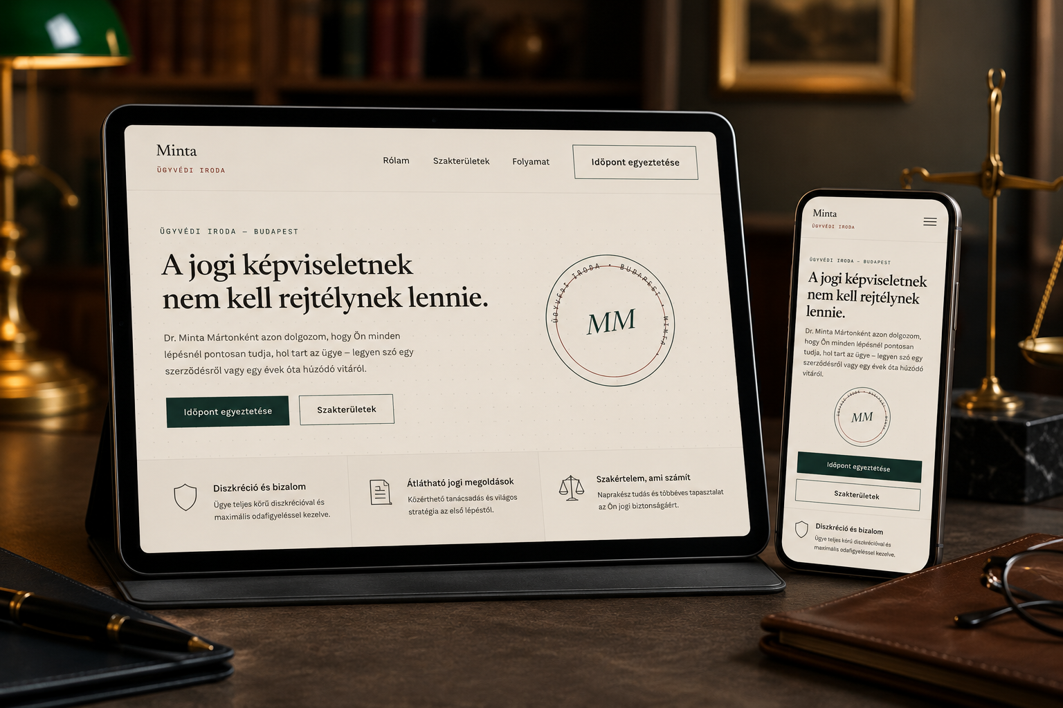Ügyvéd weboldal demo